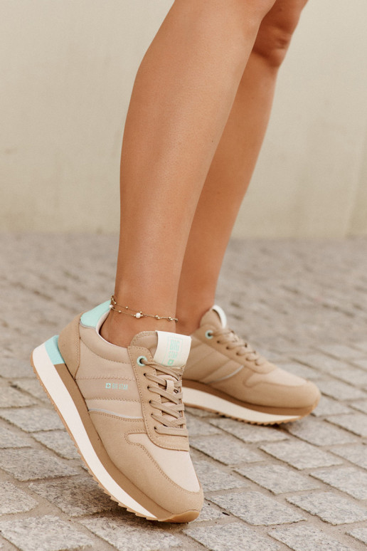 Women Suede Sneakers Big Star RR274A048 HI-POLY SYSTEM Dark Beige Women Suede Sneakers Big Star RR274A048 HI-POLY SYSTEM Dark Beige