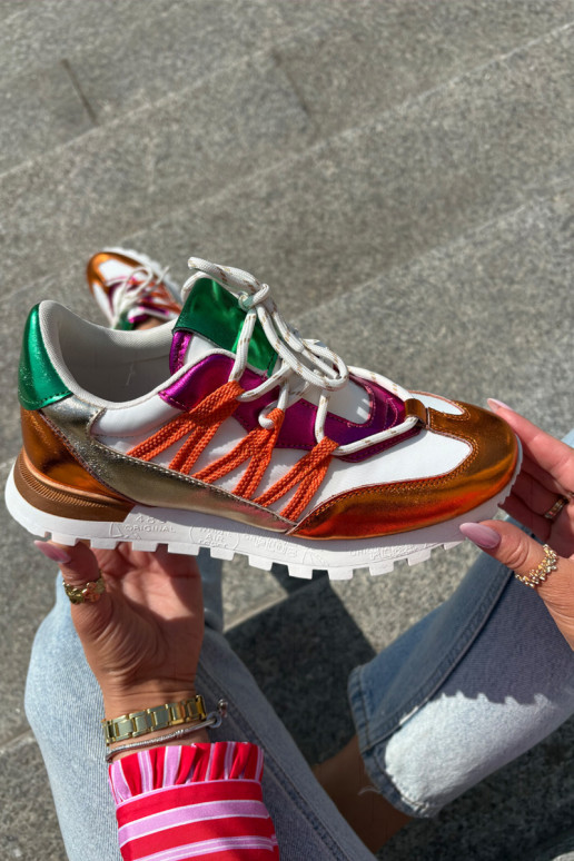 Skórzane Półbuty Sneakersy Damskie Artiker 56C1737 Multikolor