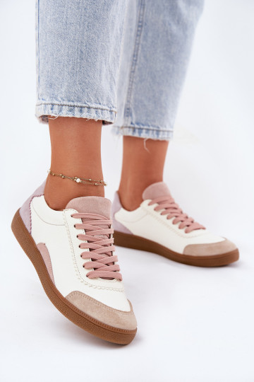 Skórzane Sneakersy Damskie Zazoo N1220 Białe 2