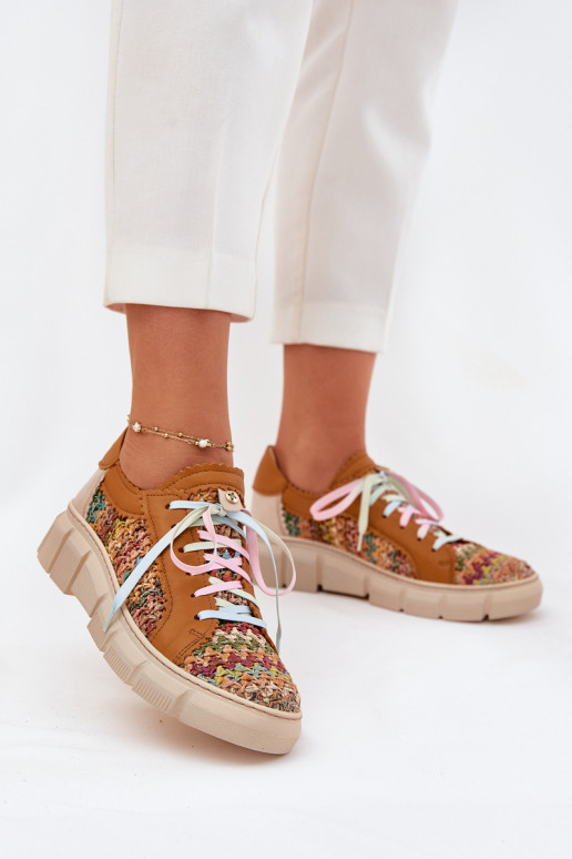 Damskie Skórzane Półbuty Maciejka 05850-29 Multikolor