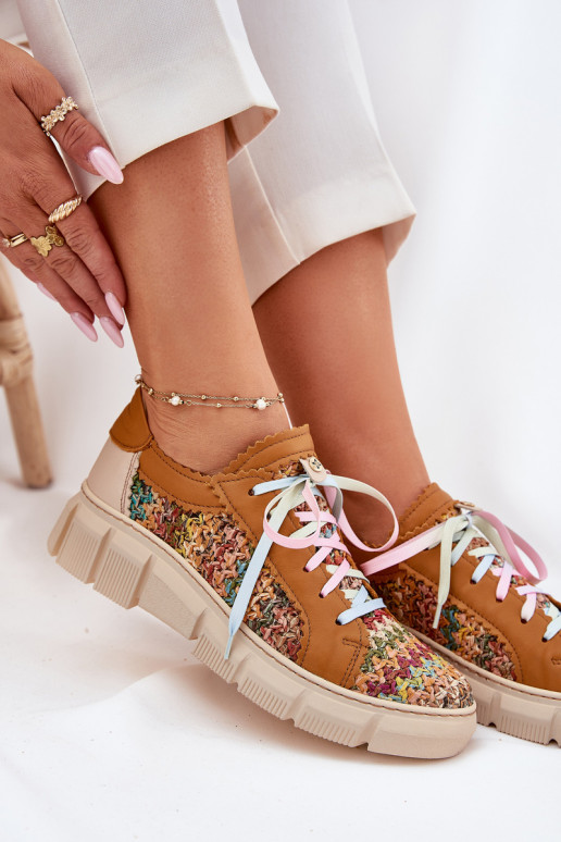 Damskie Skórzane Półbuty Maciejka 05850-29 Multikolor