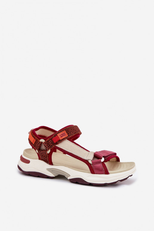 Women's Velcro Sandals D.Franklin DFSH406003 Burgundy Women's Velcro Sandals D.Franklin DFSH406003 Burgundy