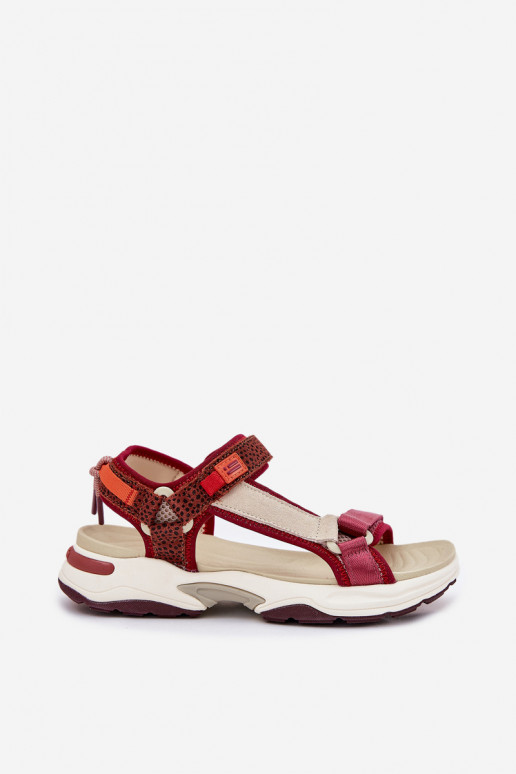 Women's Velcro Sandals D.Franklin DFSH406003 Burgundy Women's Velcro Sandals D.Franklin DFSH406003 Burgundy
