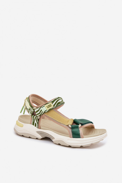 Women Sandals With Velcro D.Franklin DFSH406003 Green Women Sandals With Velcro D.Franklin DFSH406003 Green