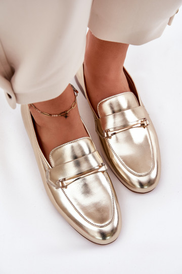 Leather Loafers Ladies Maciejka K6809-25 Gold 2