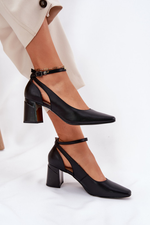 Leather Heels On A Heel Maciejka K6816-01 Black