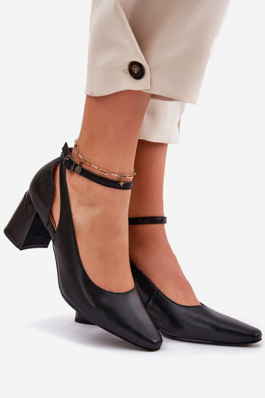 Leather Heels On A Heel Maciejka K6816-01 Black