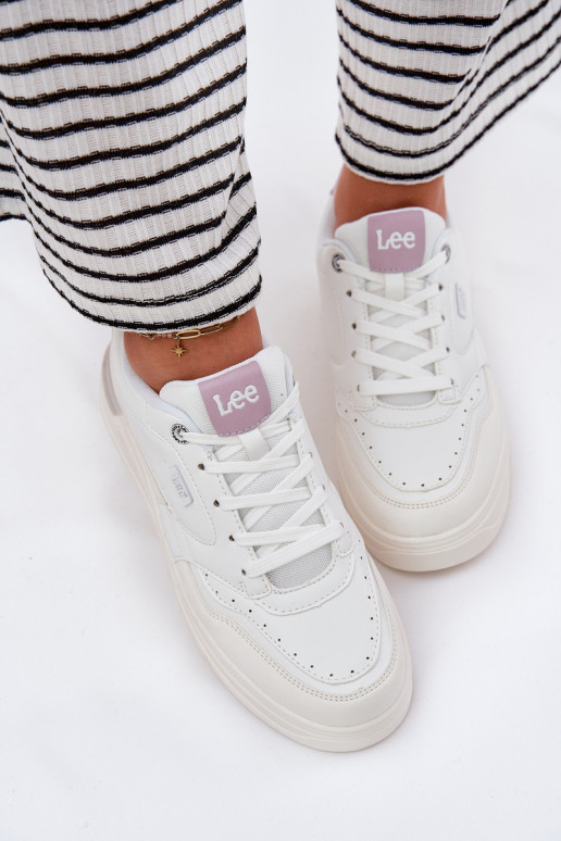 Sneakersy Damskie Na Platformie LEE EMMA WOMEN LOW 50251014.00L Białe