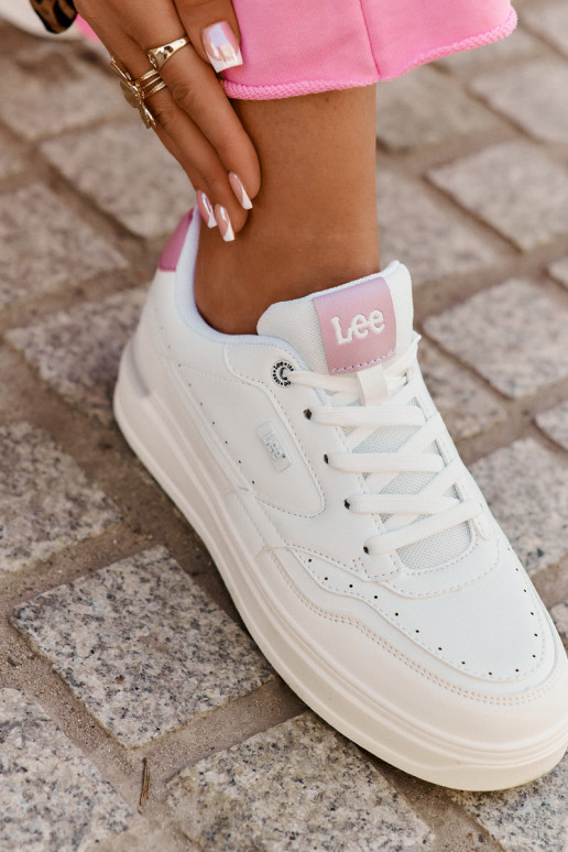Sneakersy Damskie Na Platformie LEE EMMA WOMEN LOW 50251014.00L Białe