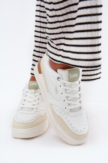 Sneakersy Damskie Na Platformie LEE EMMA WOMEN LOW 50251014.04L Beżowe 2