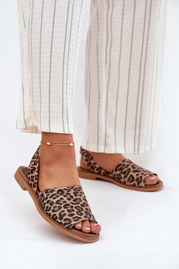 Zazoo 40327 Leather Slip-On Sandals Leopard 2