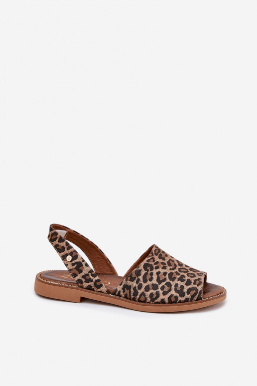 Zazoo 40327 Leather Slip-On Sandals Leopard Zazoo 40327 Leather Slip-On Sandals Leopard