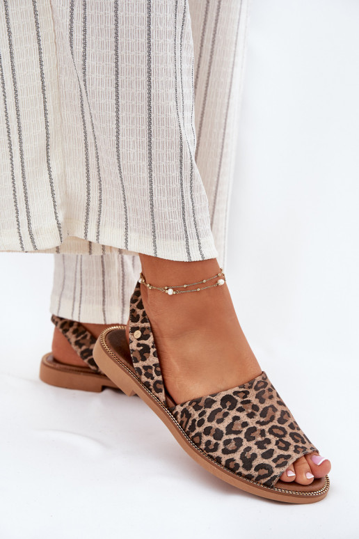 Zazoo 40327 Leather Slip-On Sandals Leopard Zazoo 40327 Leather Slip-On Sandals Leopard