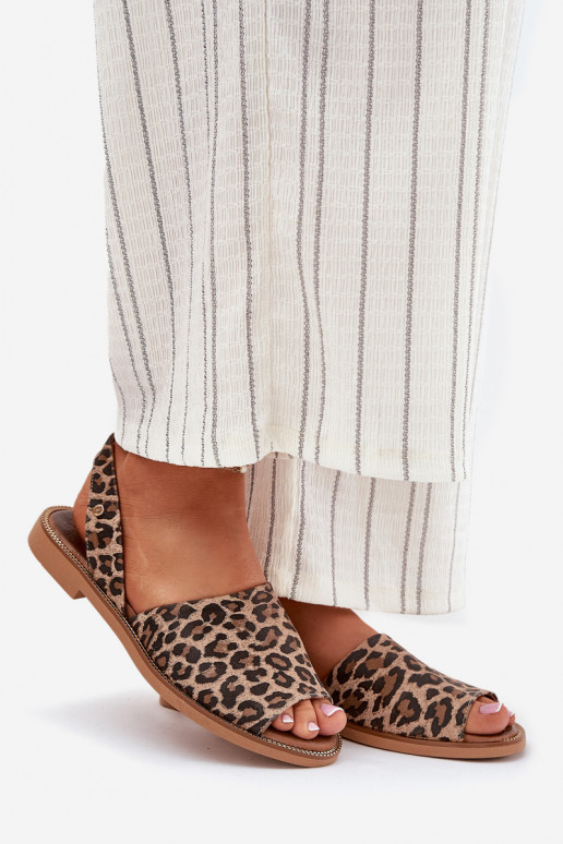 Zazoo 40327 Leather Slip-On Sandals Leopard Zazoo 40327 Leather Slip-On Sandals Leopard