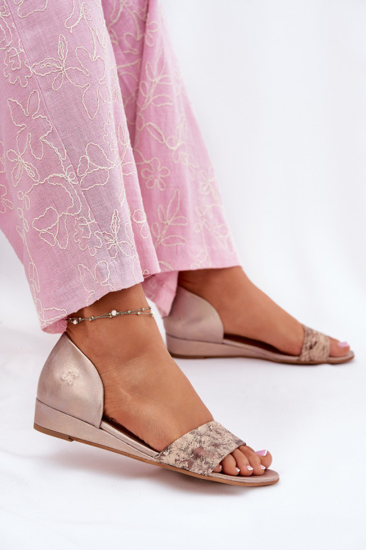 Leather Sandals Maciejka 01971-71 Gold Leather Sandals Maciejka 01971-71 Gold
