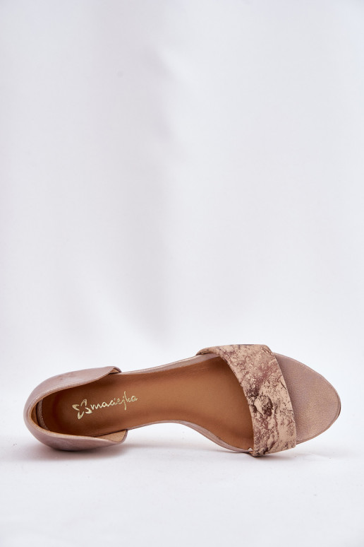 Leather Sandals Maciejka 01971-71 Gold Leather Sandals Maciejka 01971-71 Gold