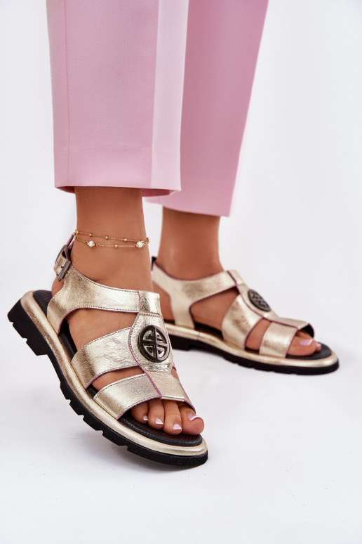 Leather Women's Sandals Patent With Decorative Detail Artiker 56C0691 Black Leather Women's Sandals Patent With Decorative Detail Artiker 56C0691 Black