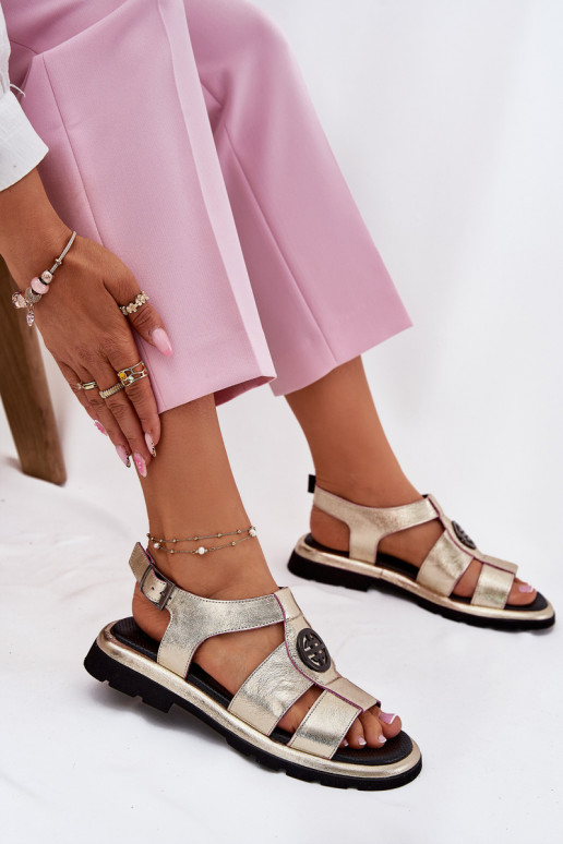 Leather Women's Sandals Patent With Decorative Detail Artiker 56C0691 Black Leather Women's Sandals Patent With Decorative Detail Artiker 56C0691 Black