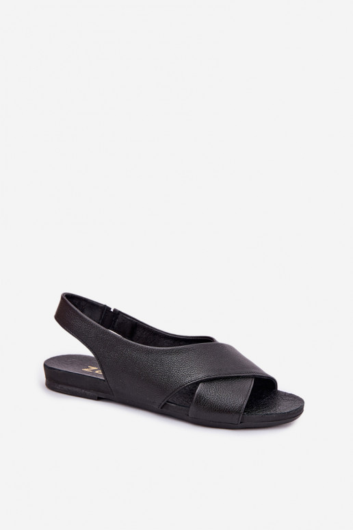 Ladies leather sandals black Zazoo 40407 Ladies leather sandals black Zazoo 40407