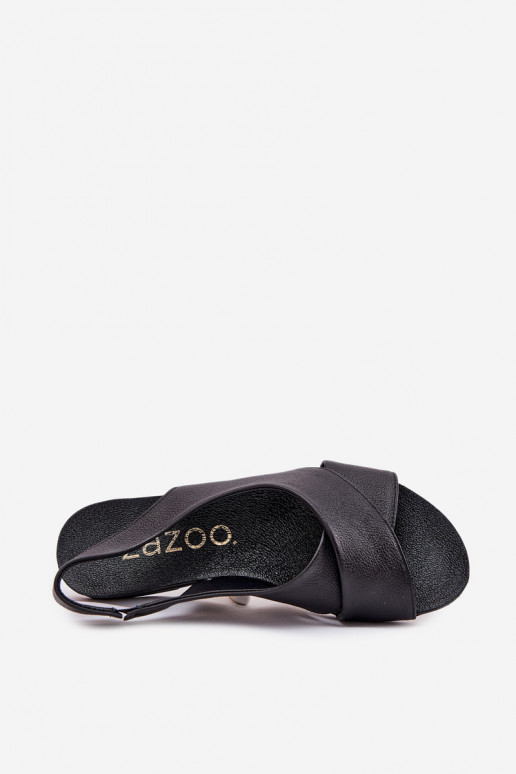 Ladies leather sandals black Zazoo 40407 Ladies leather sandals black Zazoo 40407