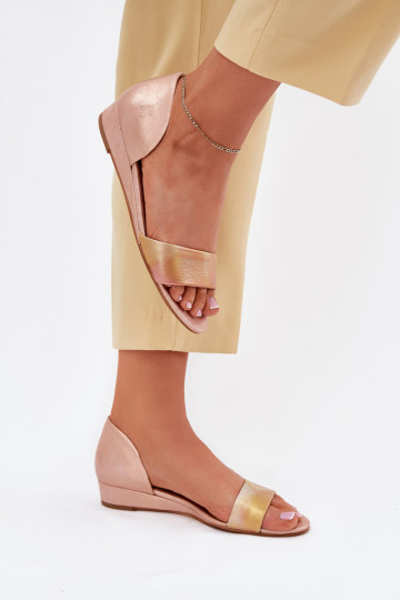 Leather Sandals Maciejka 01971-72 Rose Gold