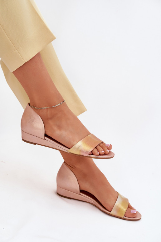 Leather Sandals Maciejka 01971-72 Rose Gold