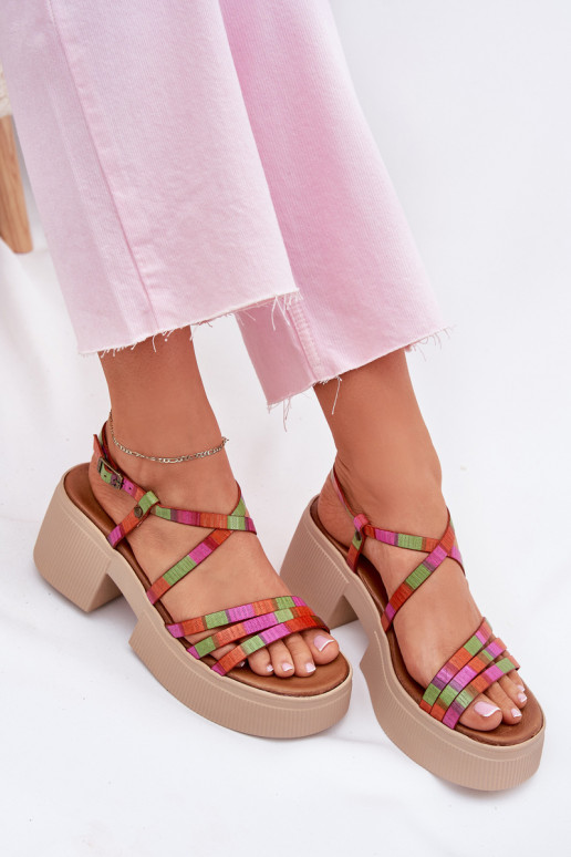 Ladies Leather Sandals Maciejka 06990-39 Multicolor Ladies Leather Sandals Maciejka 06990-39 Multicolor