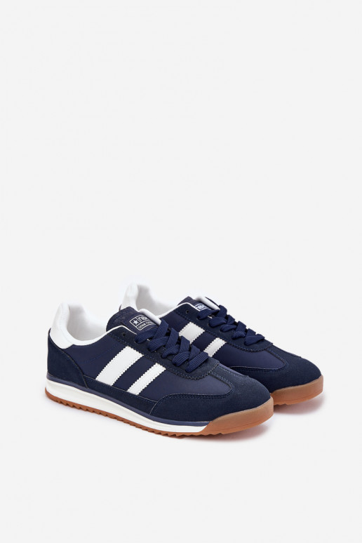 Buty Sportowe Sneakersy Męskie Granatowe Sivara Buty Sportowe Sneakersy Męskie Granatowe Sivara