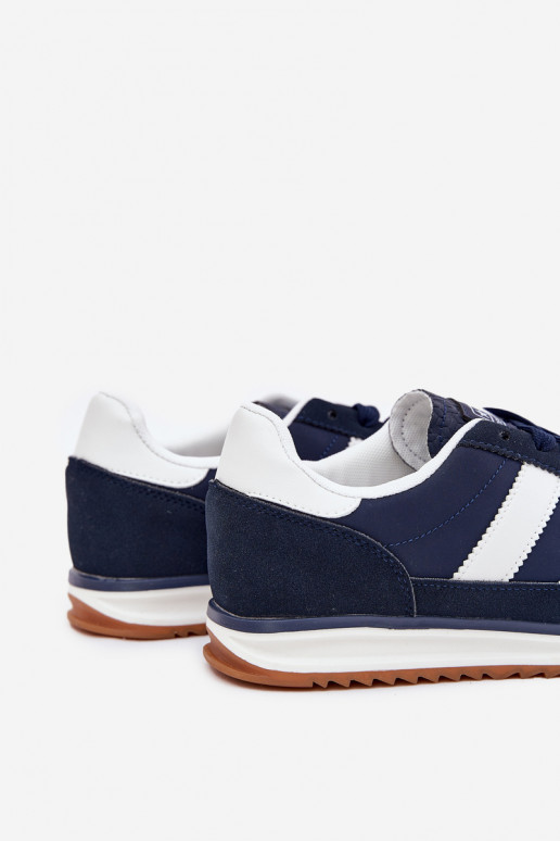 Buty Sportowe Sneakersy Męskie Granatowe Sivara Buty Sportowe Sneakersy Męskie Granatowe Sivara