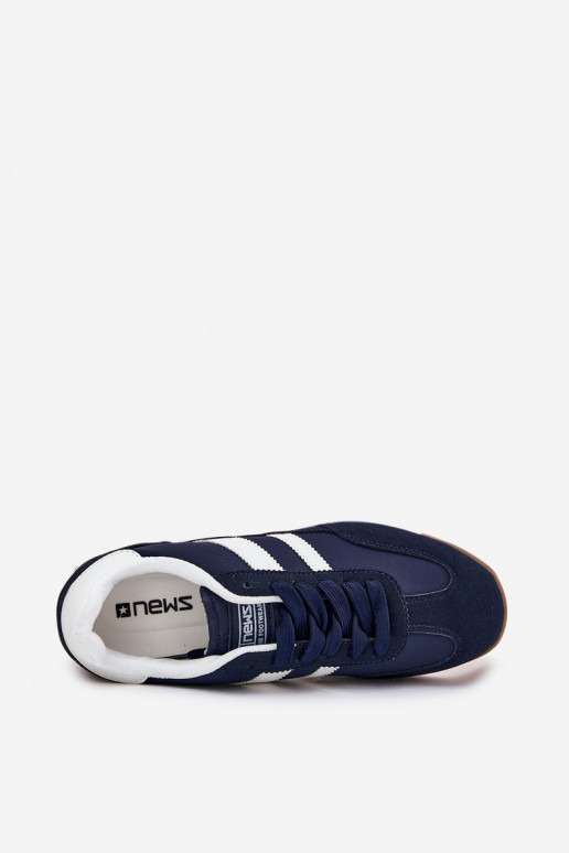 Buty Sportowe Sneakersy Męskie Granatowe Sivara Buty Sportowe Sneakersy Męskie Granatowe Sivara