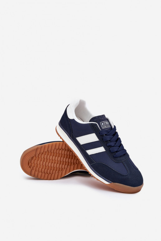 Buty Sportowe Sneakersy Męskie Granatowe Sivara Buty Sportowe Sneakersy Męskie Granatowe Sivara