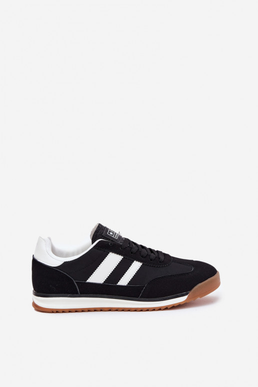 Buty Sportowe Sneakersy Męskie Czarne Sivara