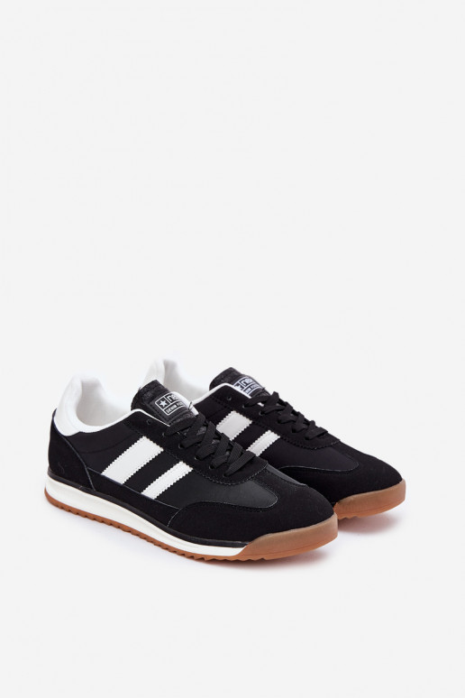 Buty Sportowe Sneakersy Męskie Czarne Sivara