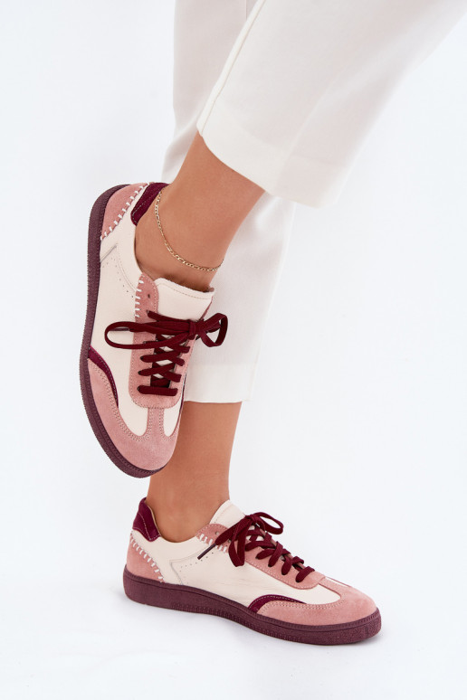 Women's Leather Sneakers Zazoo N1220 Beige Women's Leather Sneakers Zazoo N1220 Beige