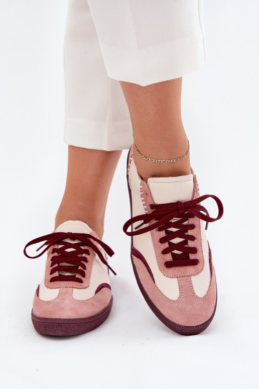 Women's Leather Sneakers Zazoo N1220 Beige Women's Leather Sneakers Zazoo N1220 Beige