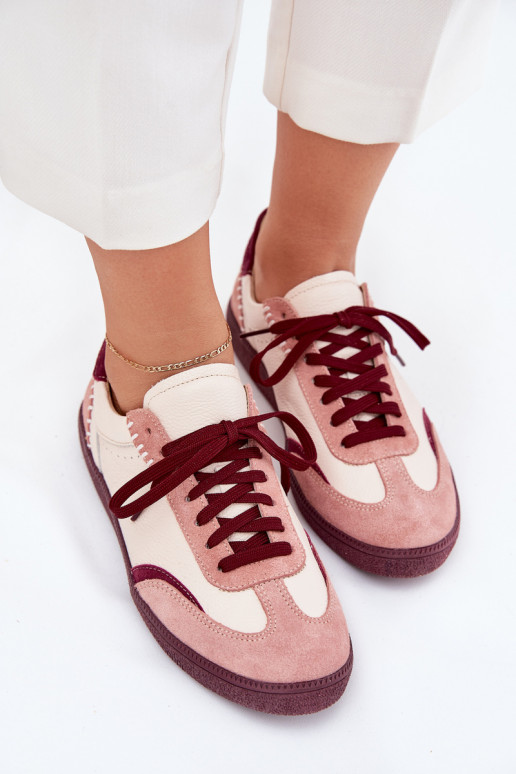 Women's Leather Sneakers Zazoo N1220 Beige Women's Leather Sneakers Zazoo N1220 Beige