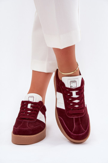 Suede Women's Sneakers Daniel Lopez SS2D4023 Burgundy 2