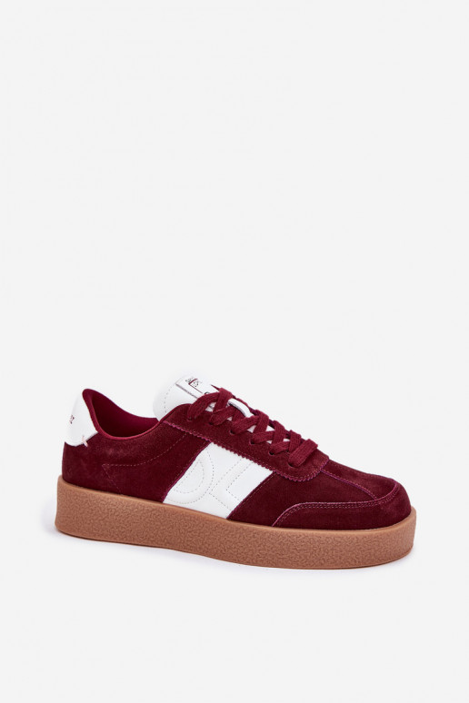 Suede Women's Sneakers Daniel Lopez SS2D4023 Burgundy Suede Women's Sneakers Daniel Lopez SS2D4023 Burgundy