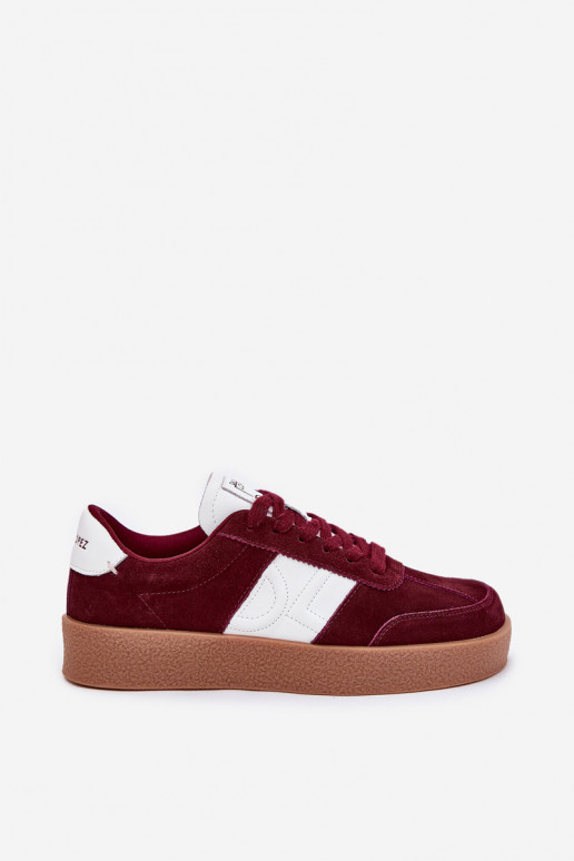 Suede Women's Sneakers Daniel Lopez SS2D4023 Burgundy Suede Women's Sneakers Daniel Lopez SS2D4023 Burgundy