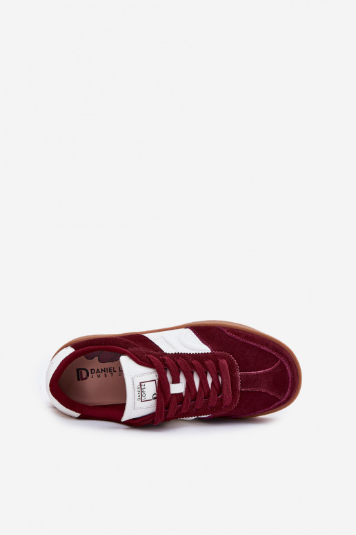 Suede Women's Sneakers Daniel Lopez SS2D4023 Burgundy Suede Women's Sneakers Daniel Lopez SS2D4023 Burgundy