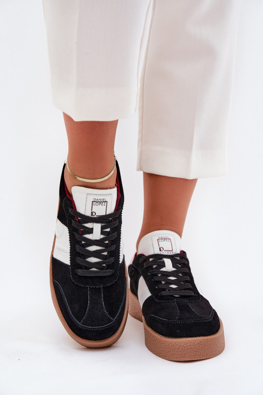 Suede Women's Sneakers Daniel Lopez Just Dare SS2D4021 Black Suede Women's Sneakers Daniel Lopez Just Dare SS2D4021 Black