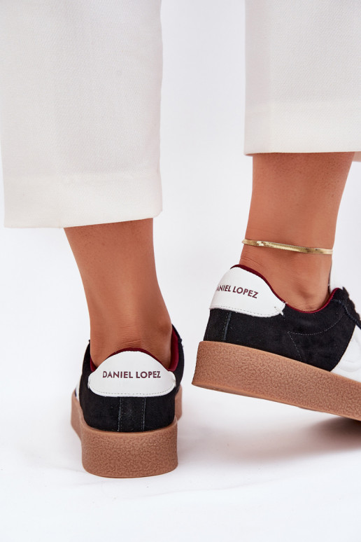 Suede Women's Sneakers Daniel Lopez Just Dare SS2D4021 Black Suede Women's Sneakers Daniel Lopez Just Dare SS2D4021 Black