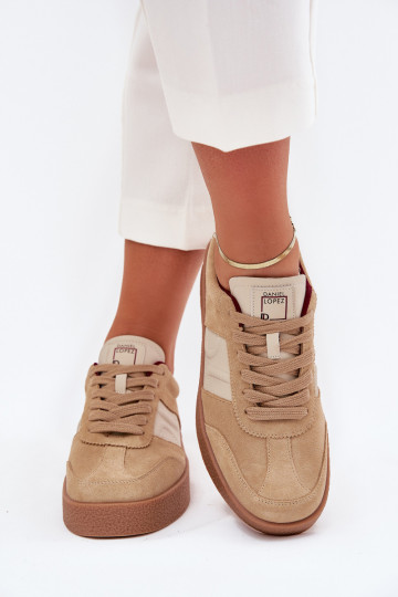 Women's Suede Sneakers Daniel Lopez Just Dare SS2D4022 Beige 2