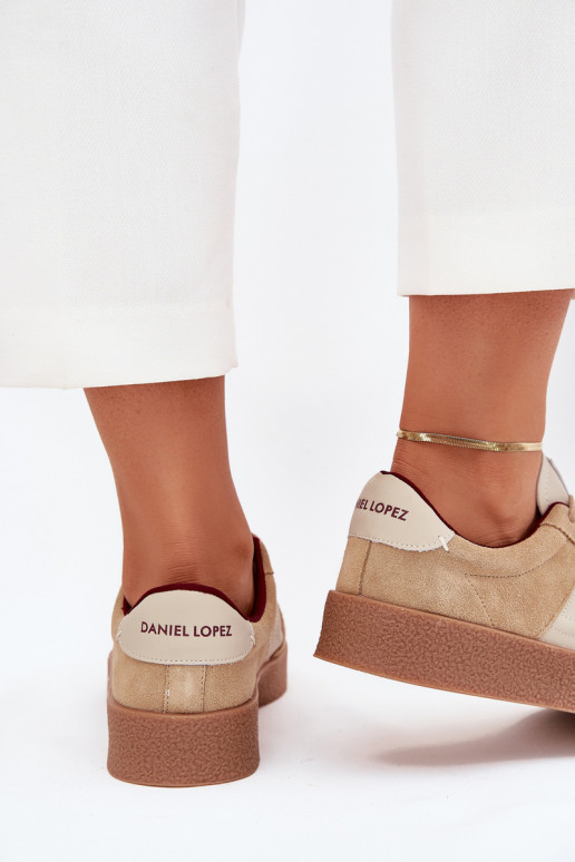 Women's Suede Sneakers Daniel Lopez Just Dare SS2D4022 Beige Women's Suede Sneakers Daniel Lopez Just Dare SS2D4022 Beige
