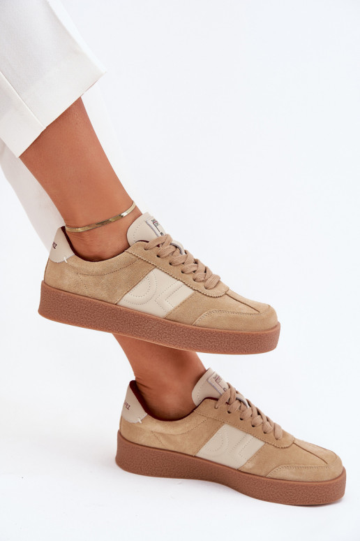 Women's Suede Sneakers Daniel Lopez Just Dare SS2D4022 Beige Women's Suede Sneakers Daniel Lopez Just Dare SS2D4022 Beige