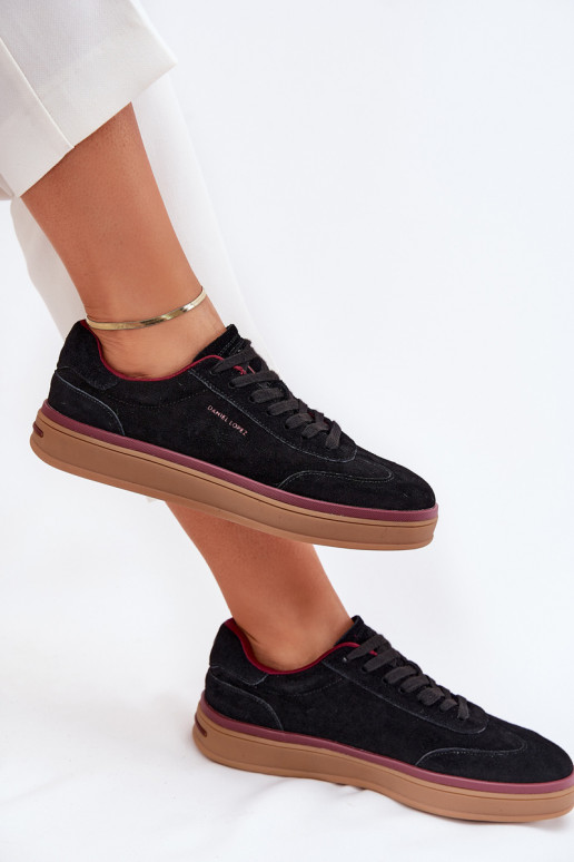 Suede Women's Sneakers Daniel Lopez SS2D4006 Black Suede Women's Sneakers Daniel Lopez SS2D4006 Black