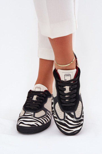 Sneakersy Damskie Daniel Lopez Just Dare SS2D4015 Zebra Beżowe 2