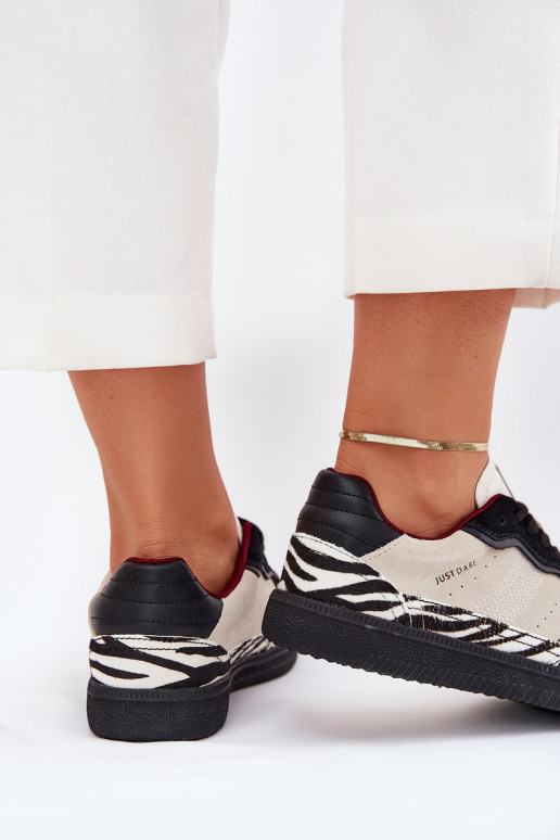 Womens Sneakers Daniel Lopez Just Dare SS2D4015 Zebra Beige Womens Sneakers Daniel Lopez Just Dare SS2D4015 Zebra Beige