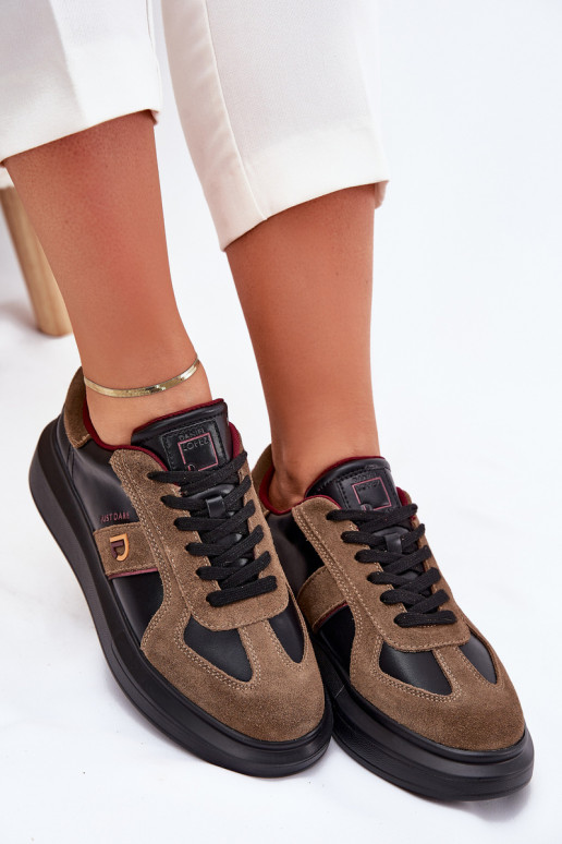 Womens Leather Sneakers On Platform Daniel Lopez Just Dare SS2D4001 Black Womens Leather Sneakers On Platform Daniel Lopez Just Dare SS2D4001 Black