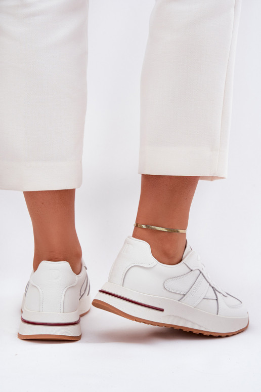 Leather Women's Sports Shoes Sneakers Daniel Lopez Just Dare SS2D4042 White Leather Women's Sports Shoes Sneakers Daniel Lopez Just Dare SS2D4042 White